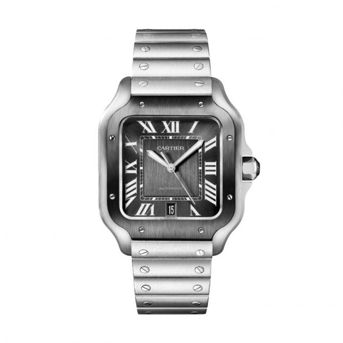 Cartier Santos De Cartier Large Watch, Grey Dial