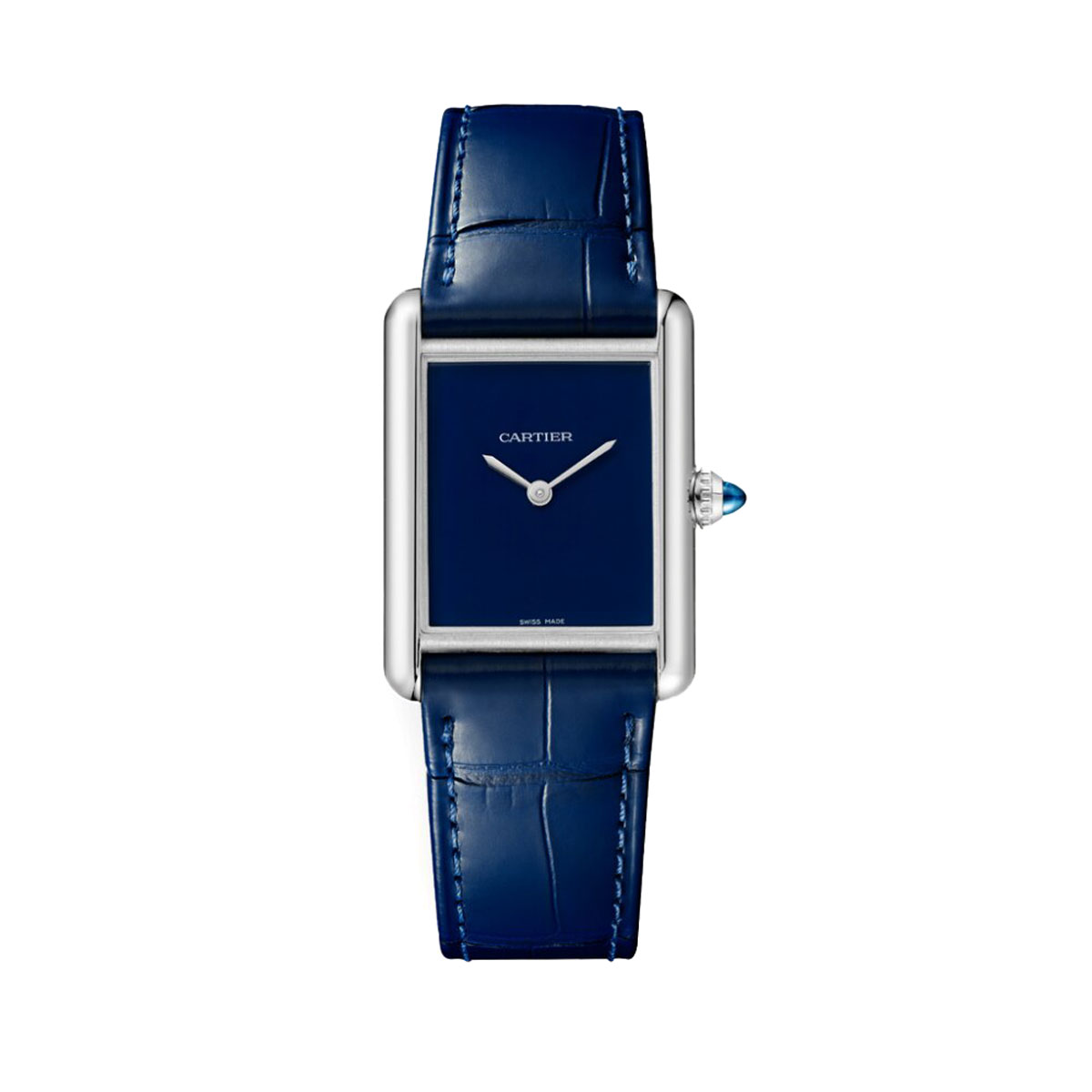 Cartier tank on sale blue strap