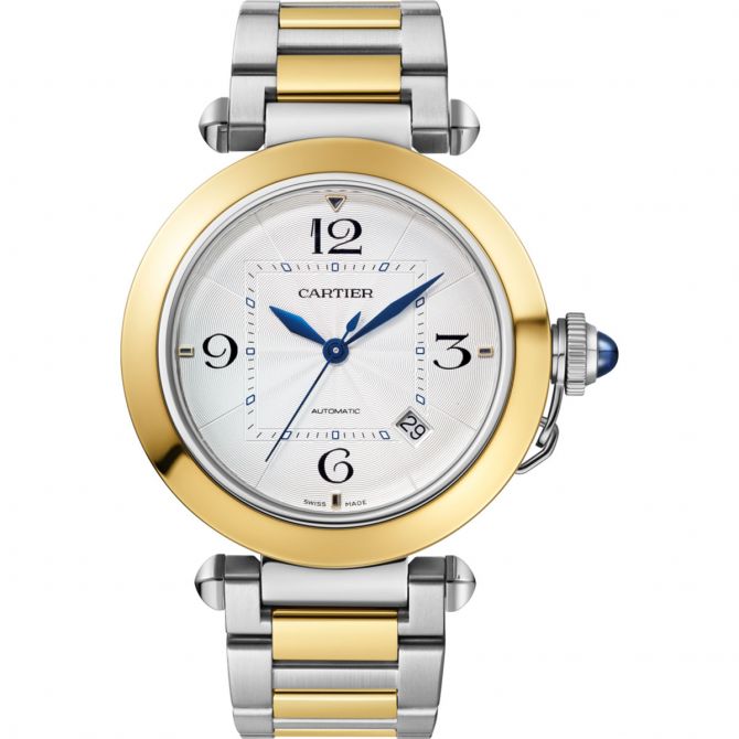 Cartier Santos 39.8mm Watch, Silver Dial