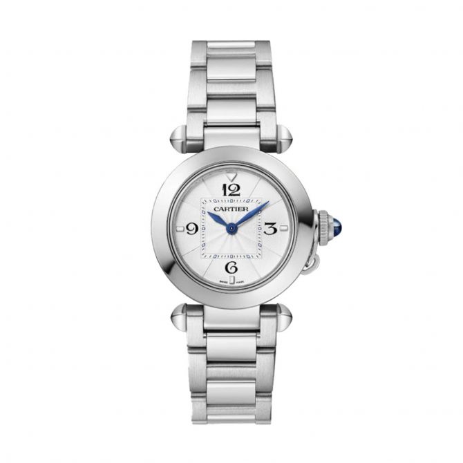 Cartier Pasha de Cartier 30mm Watch, Opaline Flinque Dial