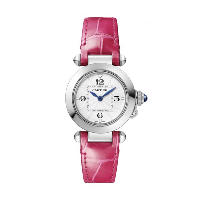 Cartier Pasha de Cartier 30mm Watch, Opaline Flinque Dial