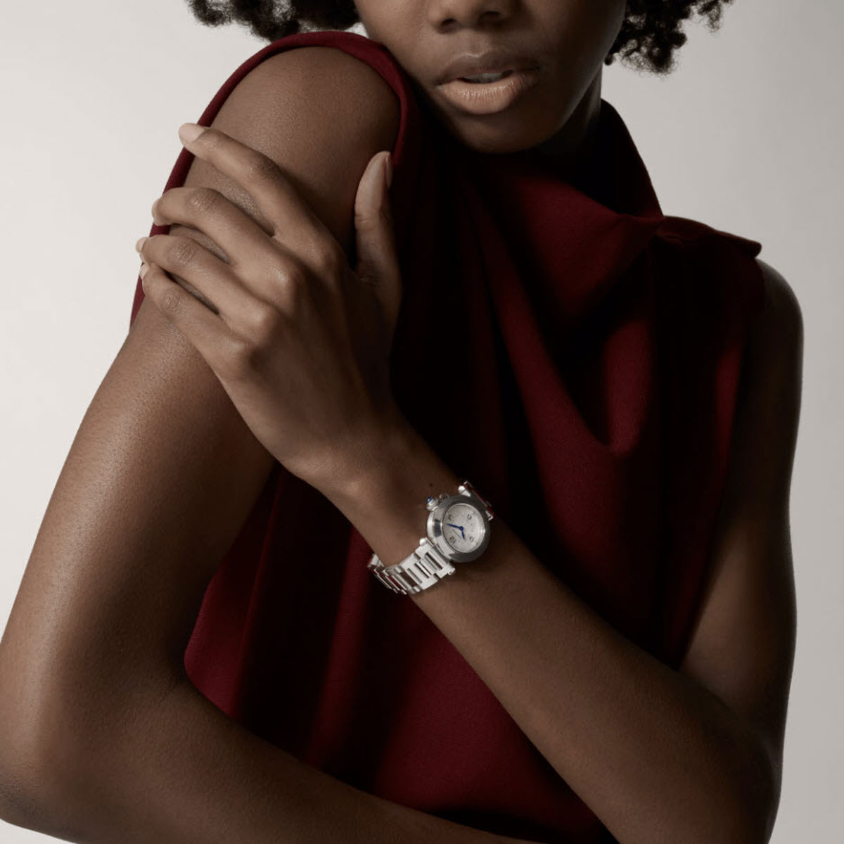 Cartier Pasha de Cartier 30mm Watch, Opaline Flinque Dial