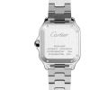 Cartier Santos De Cartier 35.1mm Medium Watch, Silvered Opaline Dial
