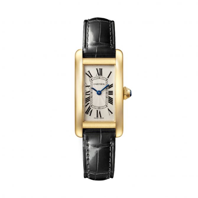 Cartier Tank Americaine 29mm Small Watch, Silver Flinque Dial