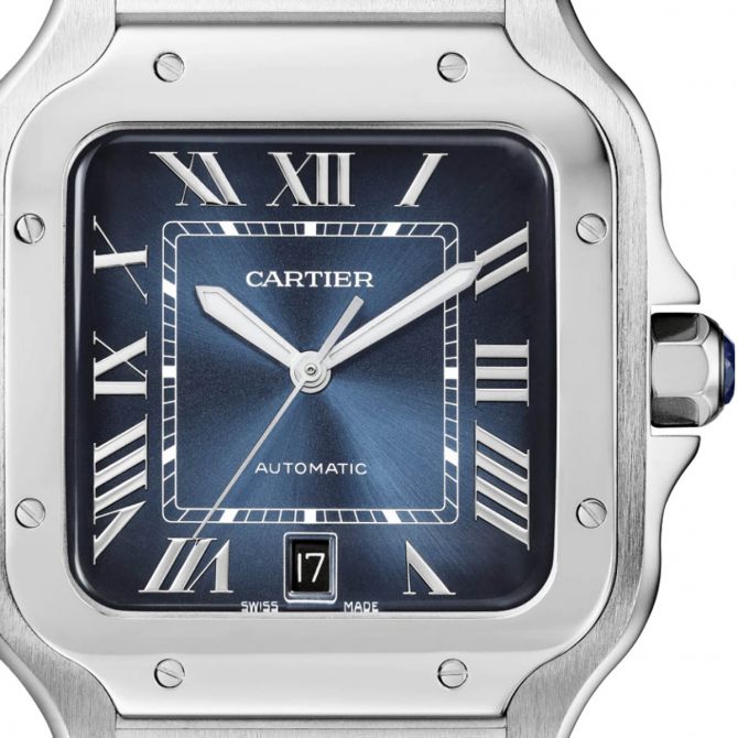 Cartier Santos De Cartier 39.8mm Large Watch, Graduated Blue