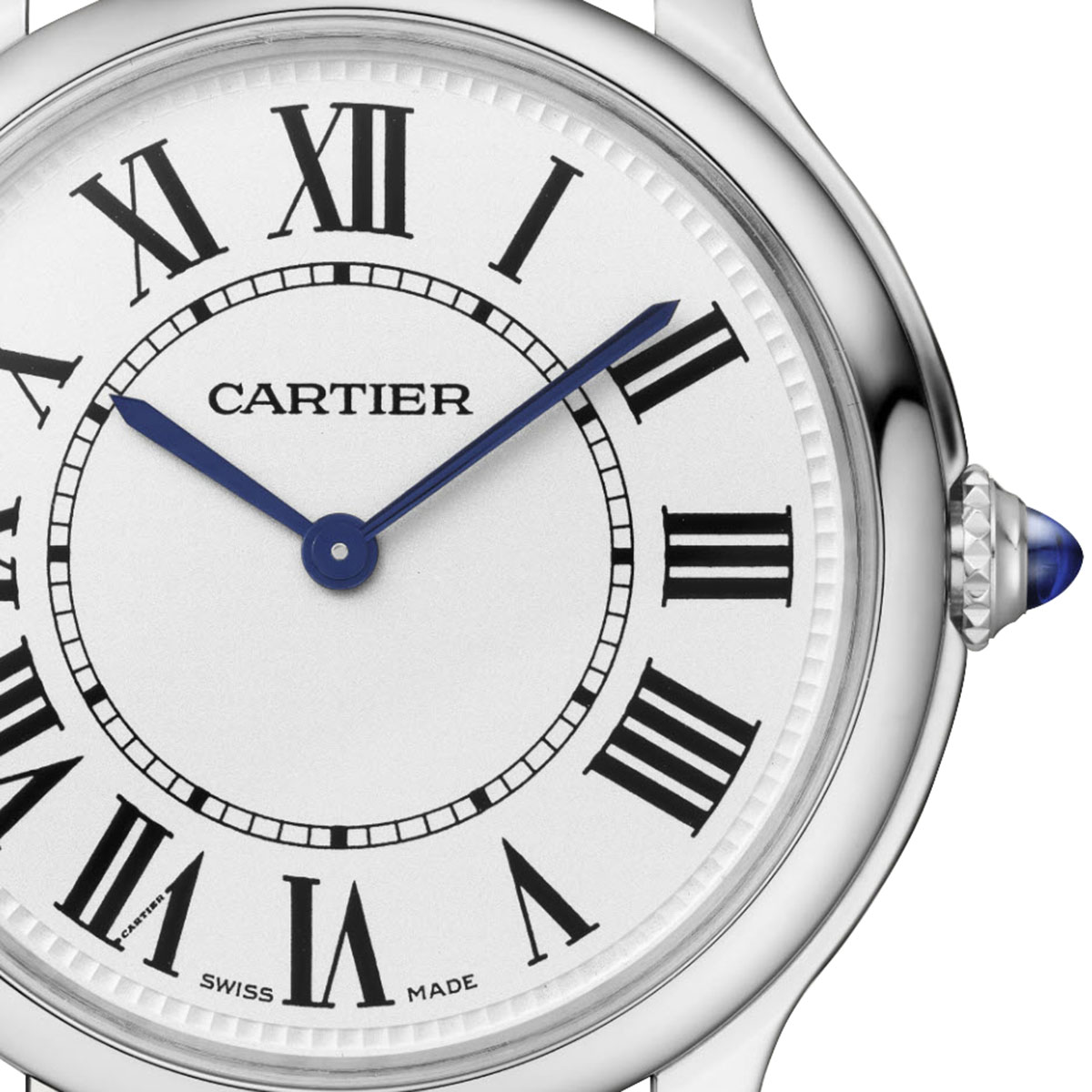 Cartier Ronde Must de Cartier 36mm Watch, Sandblasted Silvered Dial