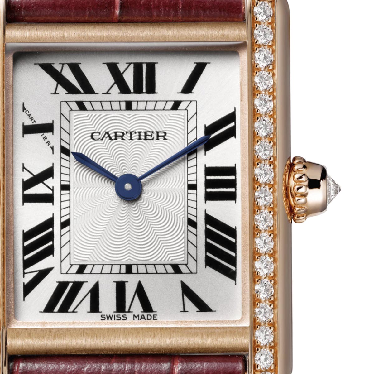 Cartier Tank Louis Cartier 29.5mm Small Watch, Silver Grained Dial