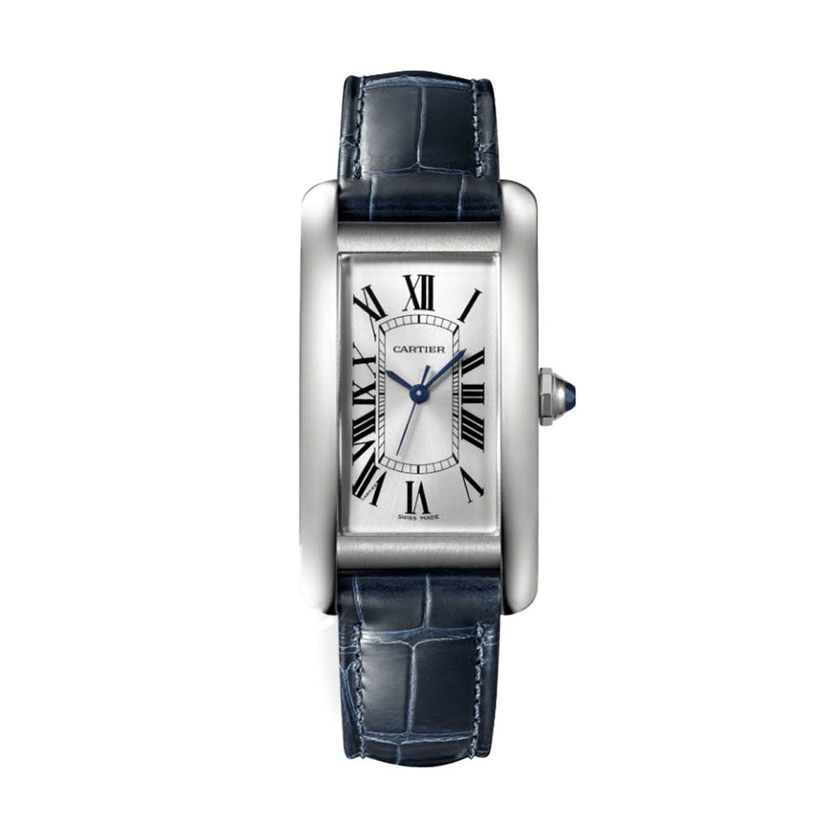 Cartier Tank Americaine 41.6mm Medium Watch, Silver Dial