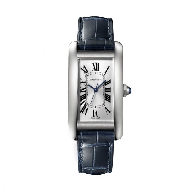Cartier Tank Americaine 41.6mm Medium Watch, Silver Dial