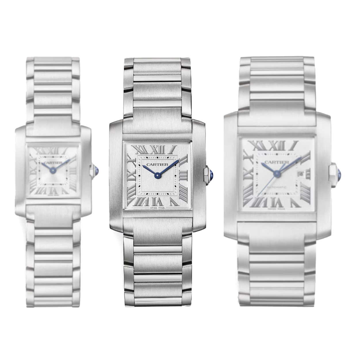 Cartier Tank Francaise Medium 32mm x 27mm Watch, Silvered Dial