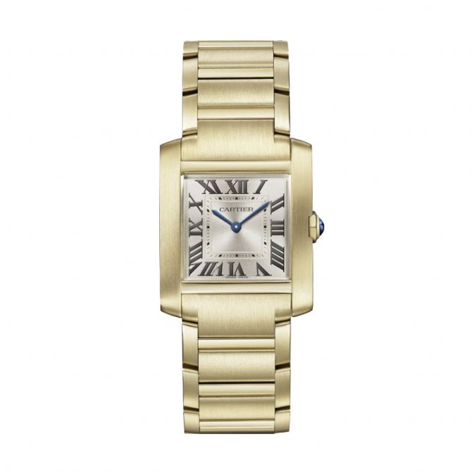 Cartier Tank Francaise Medium 32mm x 27mm Watch, Golden Sunray