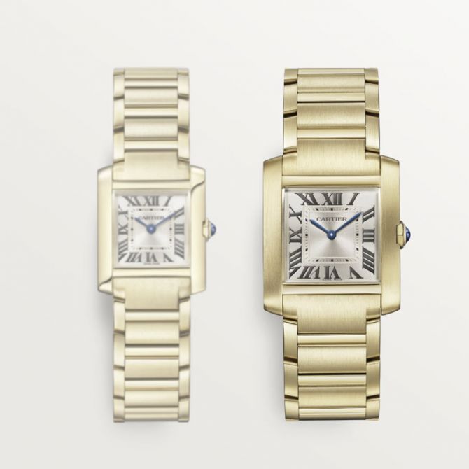 Cartier Tank Francaise Medium 32mm x 27mm Watch, Golden Sunray
