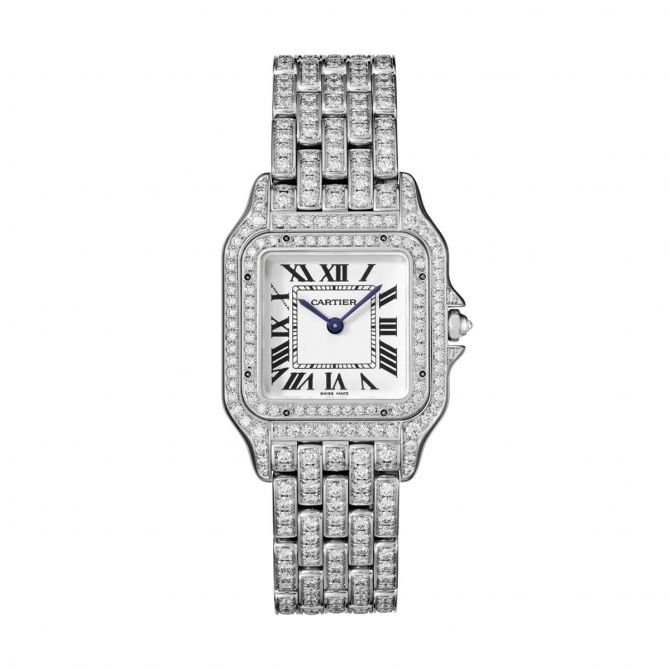 Cartier Panthere De Cartier Medium 37mm x 29mm Watch, Diamond Dial