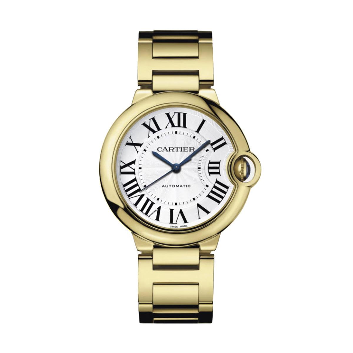 Cartier Ballon Bleu De Cartier 36mm Watch, Silver Guilloche Dial