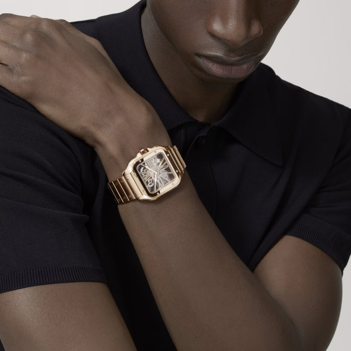 Cartier Santos De Cartier 28mm Watch, Rose Gold Dial