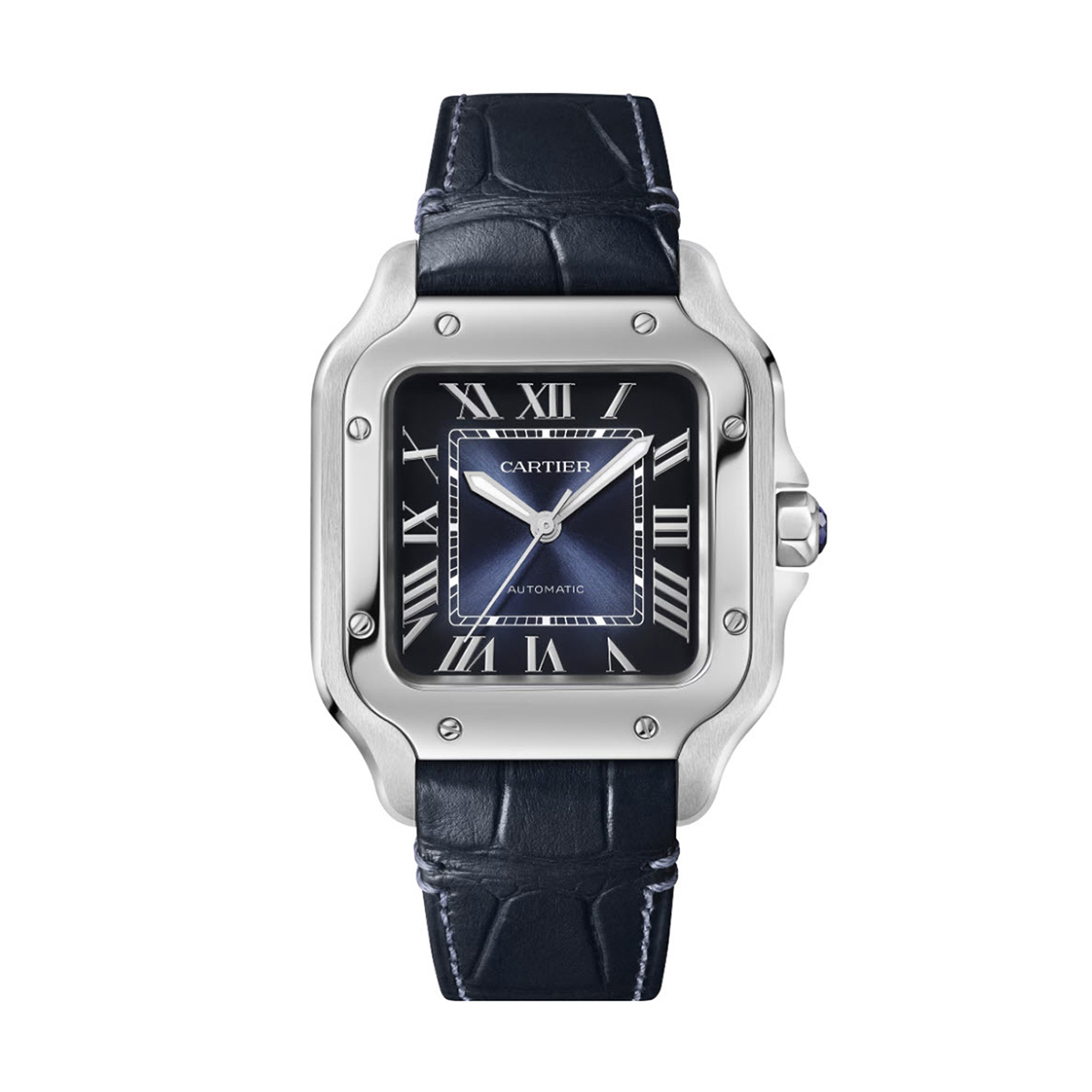 Cartier Santos De Cartier 35.1mm Watch, Graduated Blue Dial