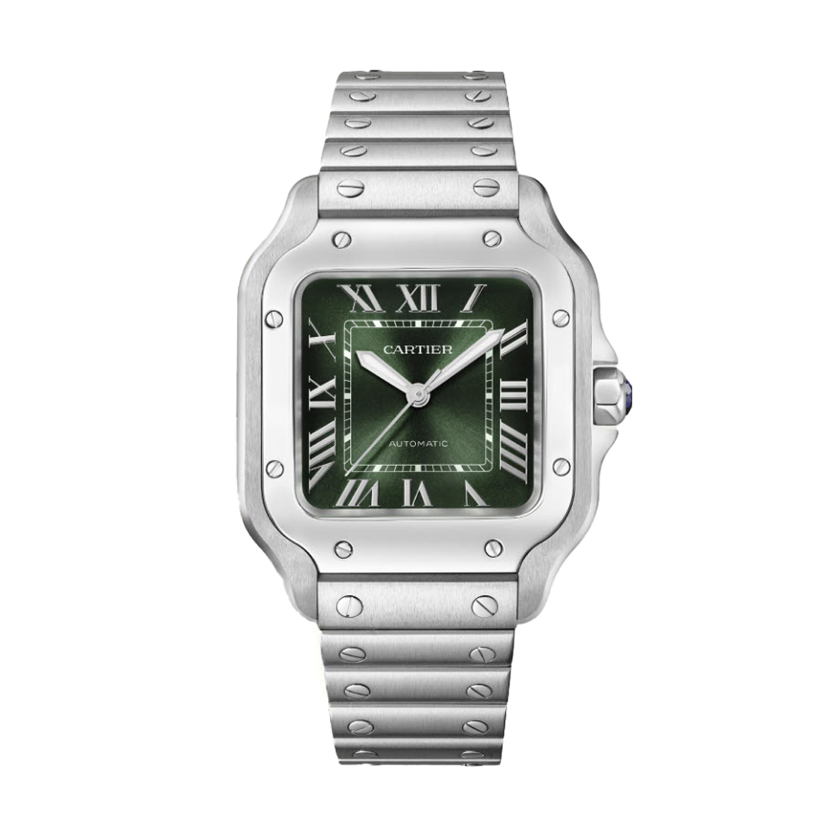 Cartier Santos De Cartier Medium 35.1mm Watch, Graduated Green Dial