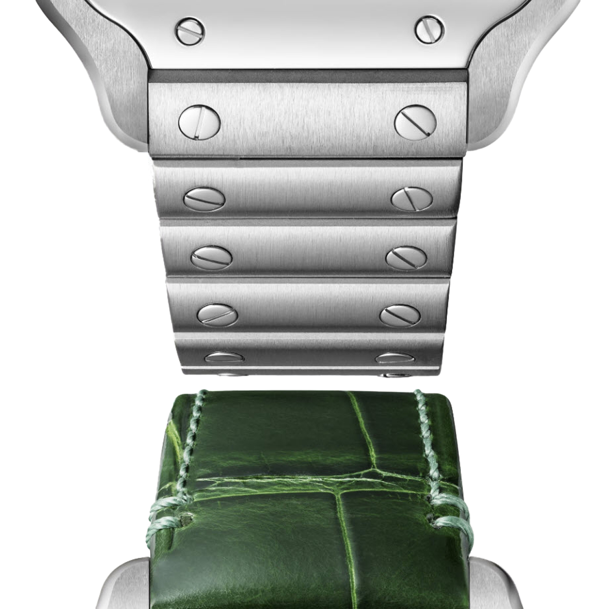 Cartier Santos De Cartier Medium 35.1mm Watch, Graduated Green Dial