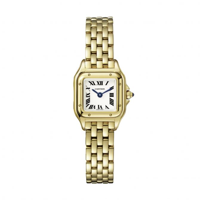 Cartier Panthere De Cartier Mini 25mm x 19mm Watch, Silver Dial
