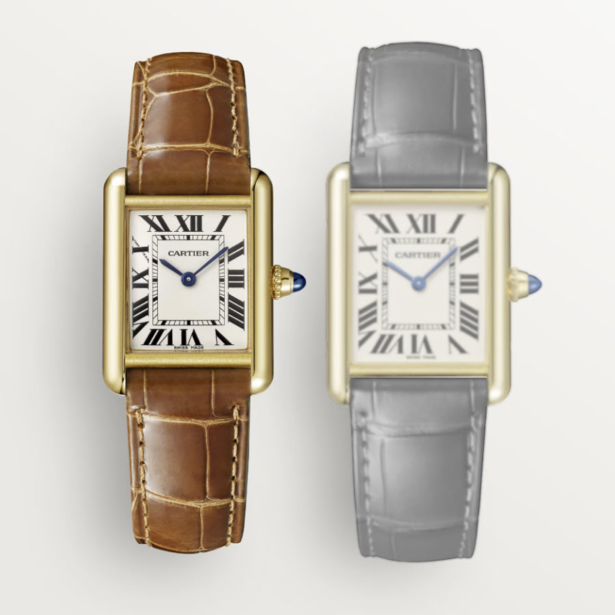 Cartier Tank Louis Cartier 29.5mm x 22mm Watch, Silver Grained Dial