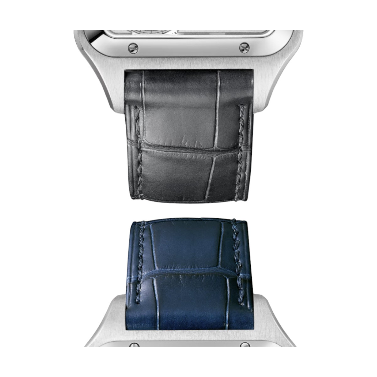 Cartier Santos-Dumont Skeleton 31mm Watch, Silver Dial