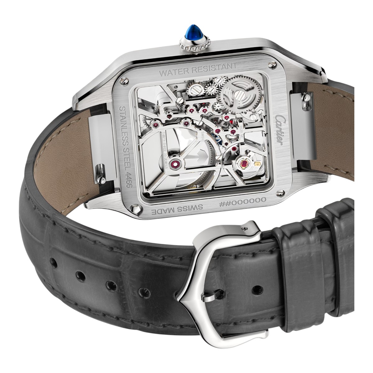 Cartier Santos Dumont Micro Rotor 31mm Watch, Silvered Skeleton Dial