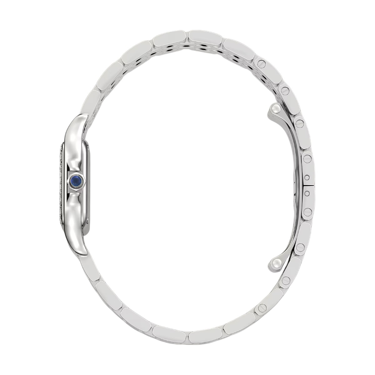 Cartier Panthere 23mm x 30mm Watch, Diamond and Silvered Dial