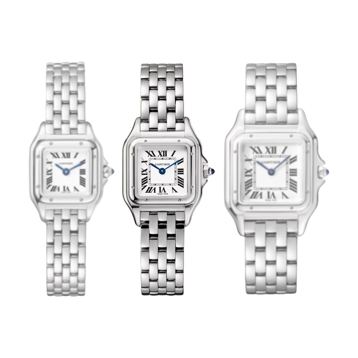 Cartier Panthere 23mm x 30mm Watch, Silvered Dial