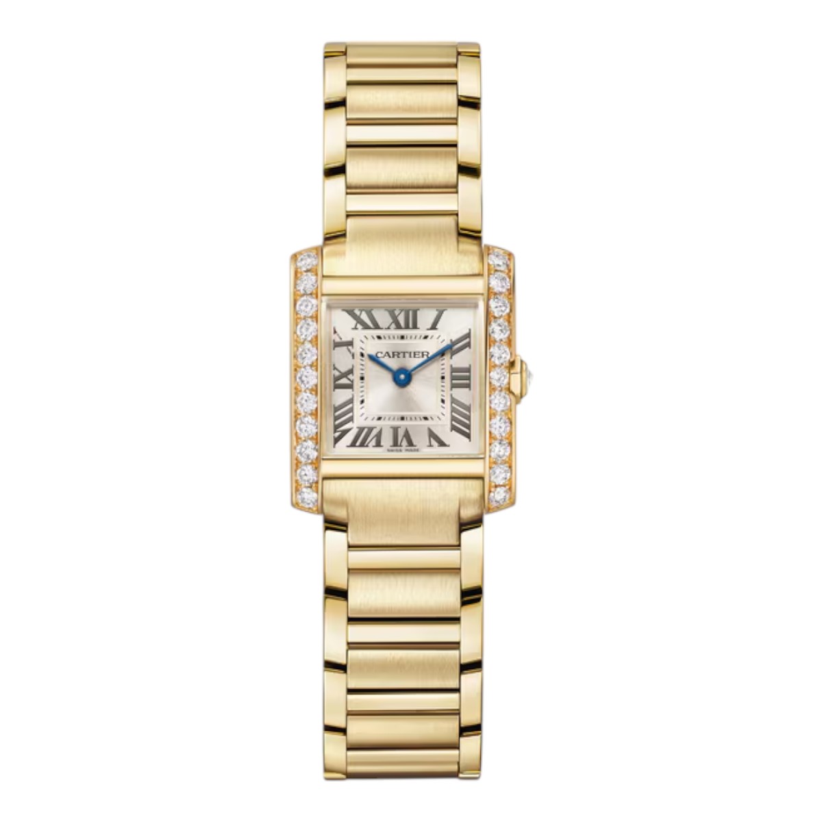 Cartier Tank Francaise 25.7mm x 21.2mm Watch, Golden Sunray Dial