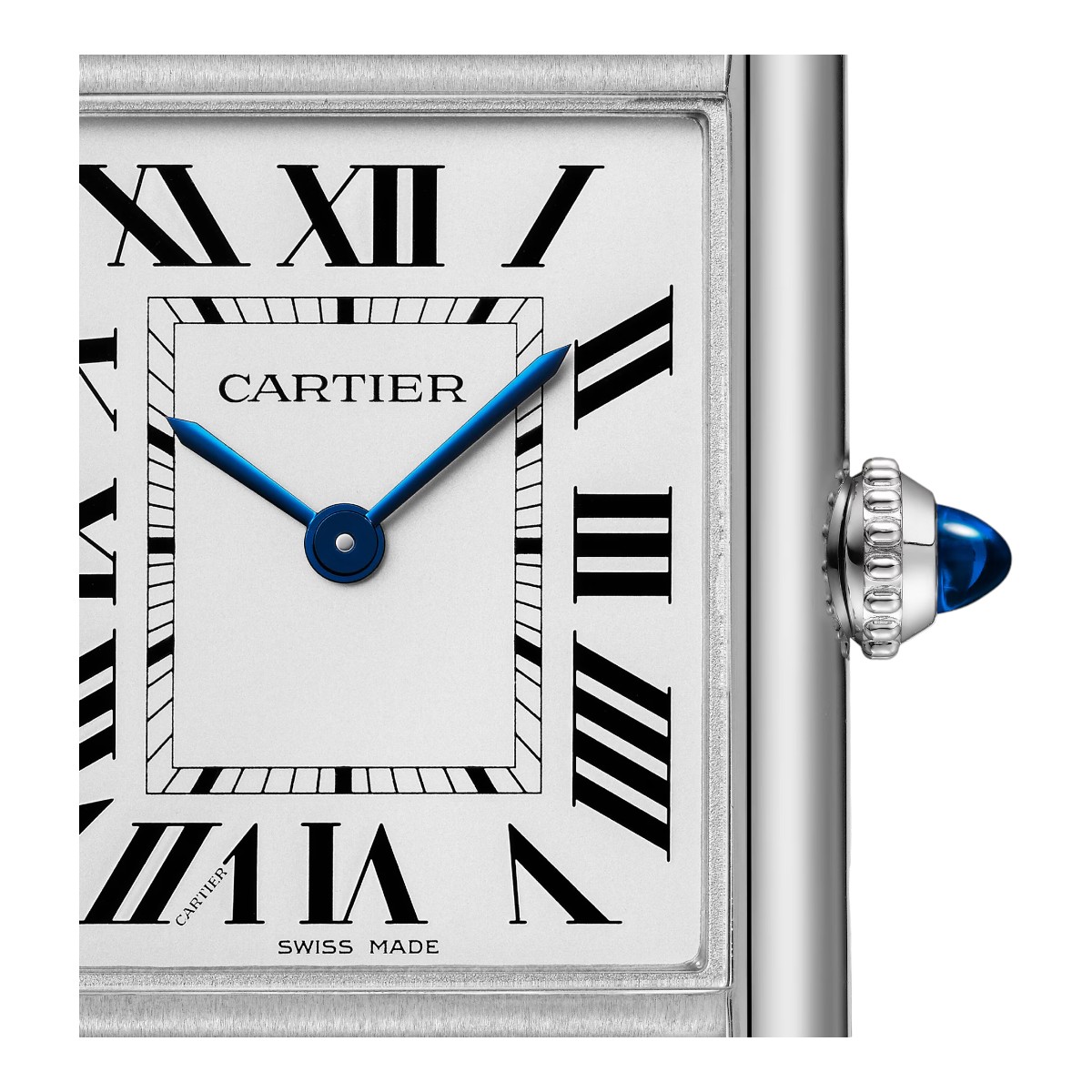 Cartier Tank Must Solarbeat 33.7 x 25.5mm Watch, Silver Dial
