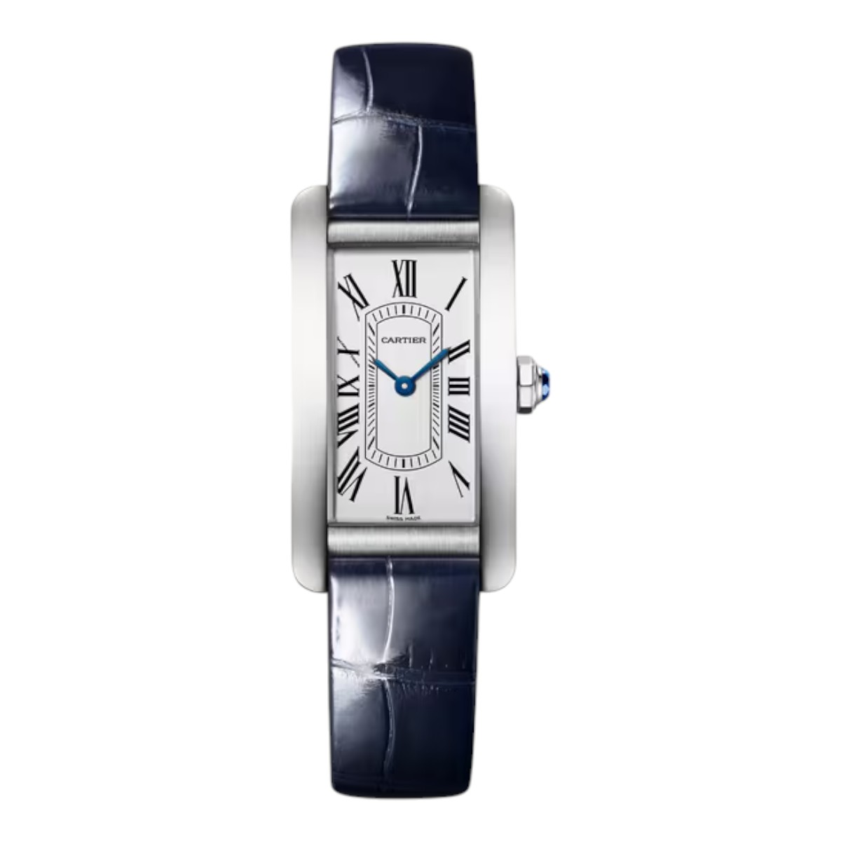 Cartier Tank Americaine 35.4mm x 19.4mm Watch, Silver Dial