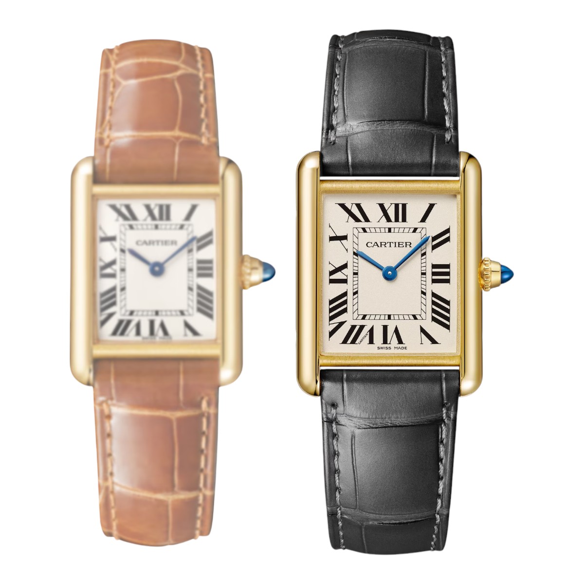 Cartier Tank Louis 33.7mm x 25.5mm Watch, Silver Dial