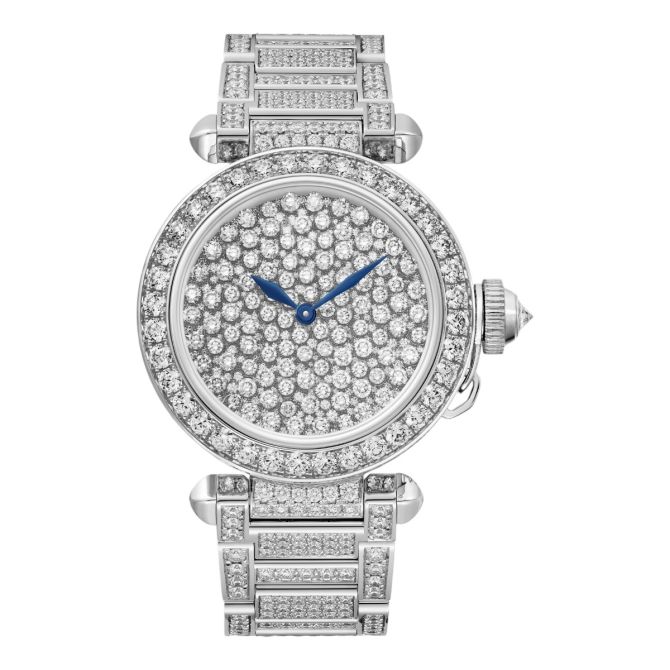 Cartier Pasha Serti Vibrant 35mm Watch, Diamond Dial