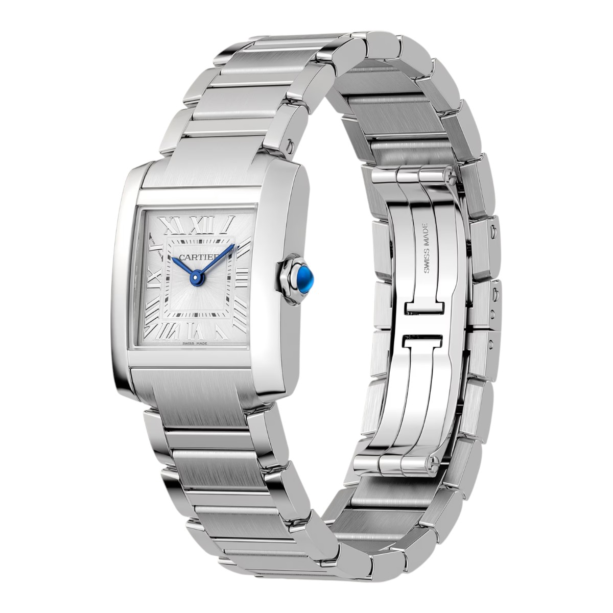 Cartier Tank Francaise 25.7mm x 21.2mm Watch, Silver Dial
