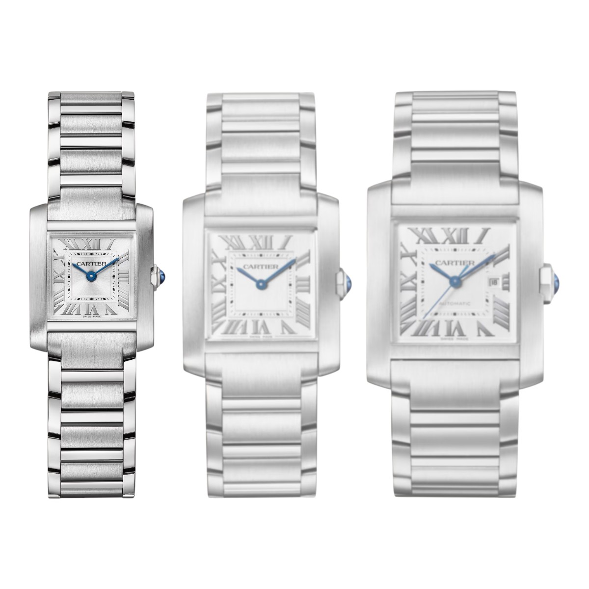 Cartier Tank Francaise 25.7mm x 21.2mm Watch, Silver Dial