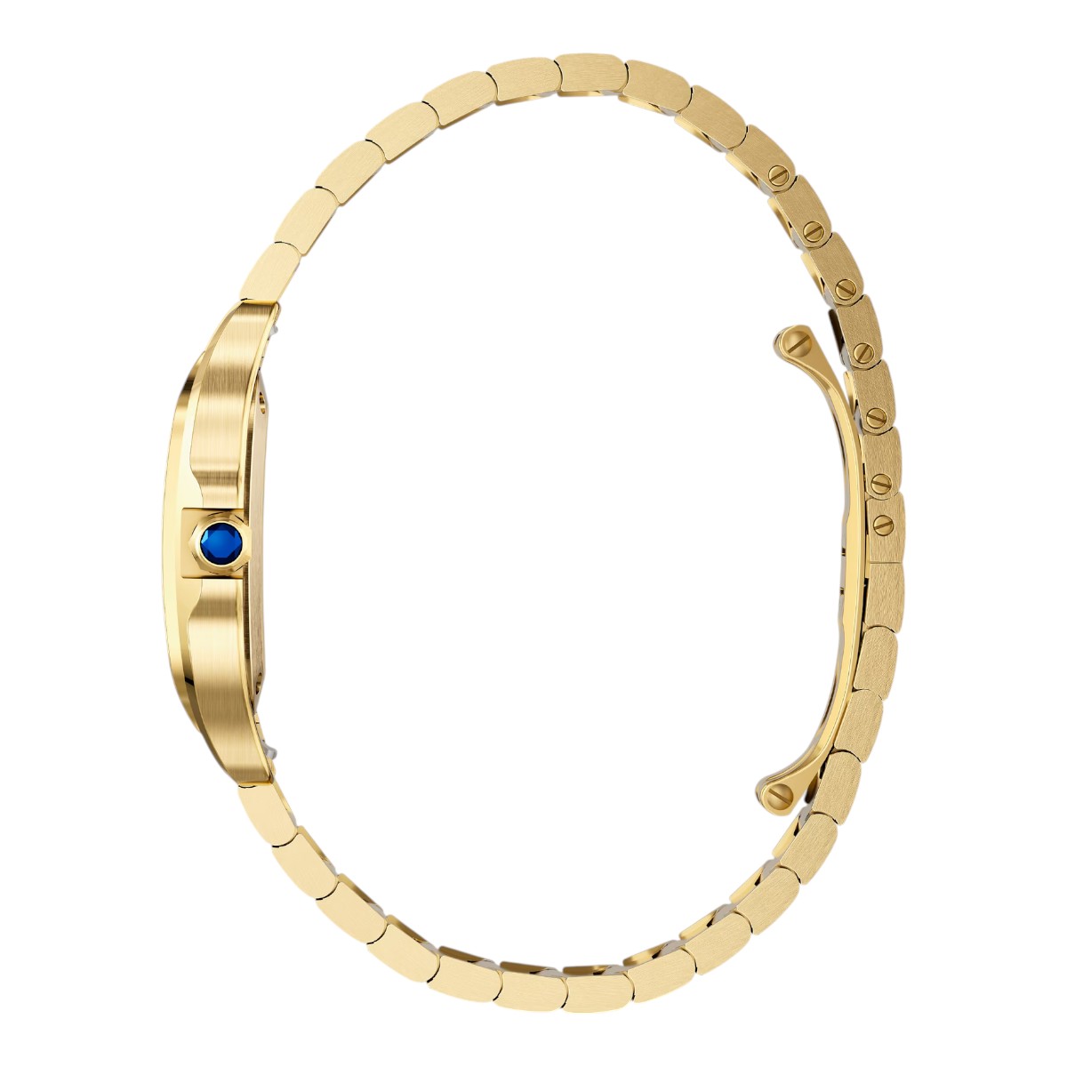 Cartier Santos 27mm x 34.5mm Watch, Yellow Gold with Silver Dial