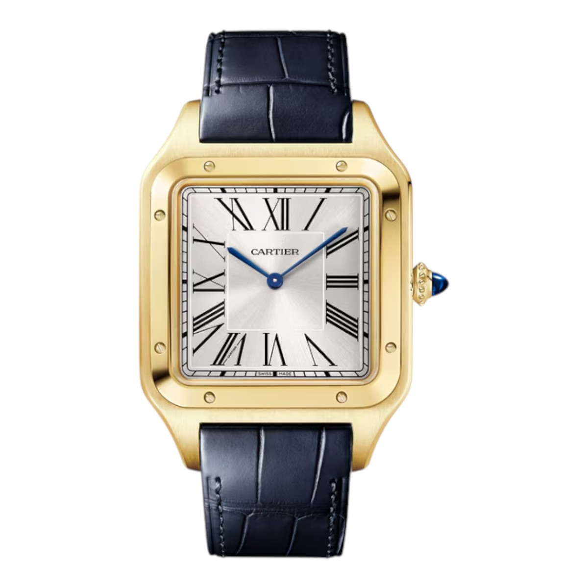 Cartier Santos-Dumont 46.6mm x 33.9mm Watch, Silver Dial
