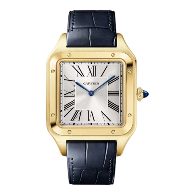 Cartier Santos-Dumont 46.6mm x 33.9mm Watch, Silver Dial