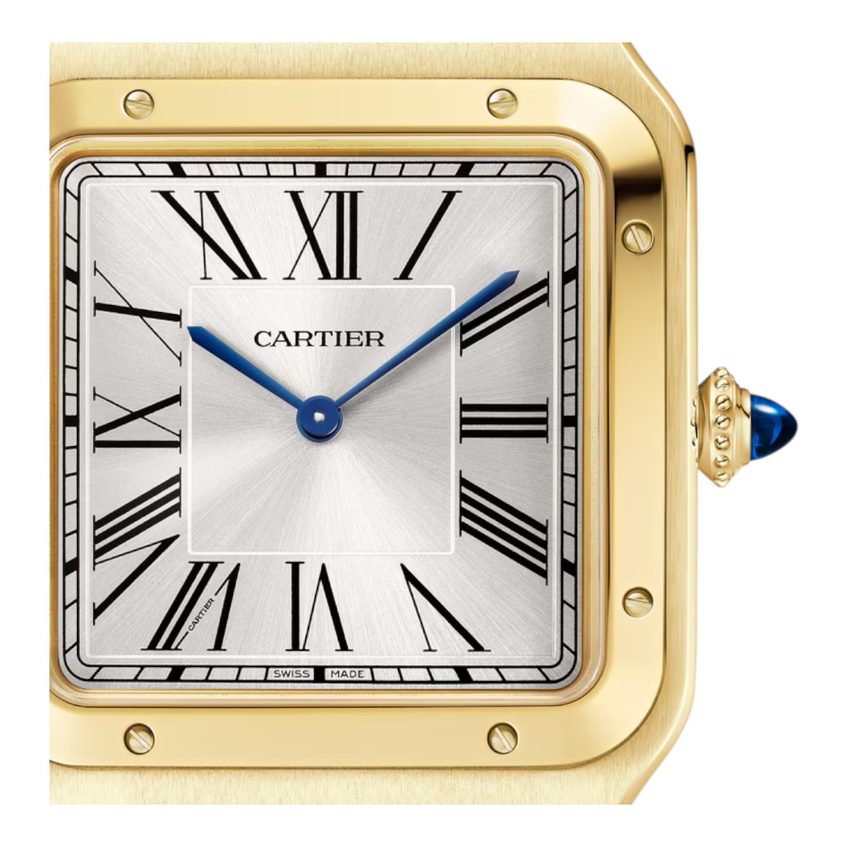 Cartier Santos-Dumont 46.6mm x 33.9mm Watch, Silver Dial