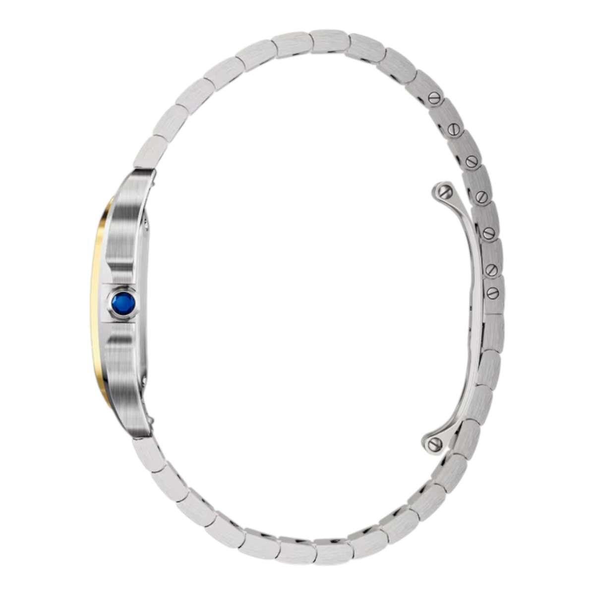 Cartier Santos 27mm x 34.5mm Watch, Yellow Gold and Silver Dial