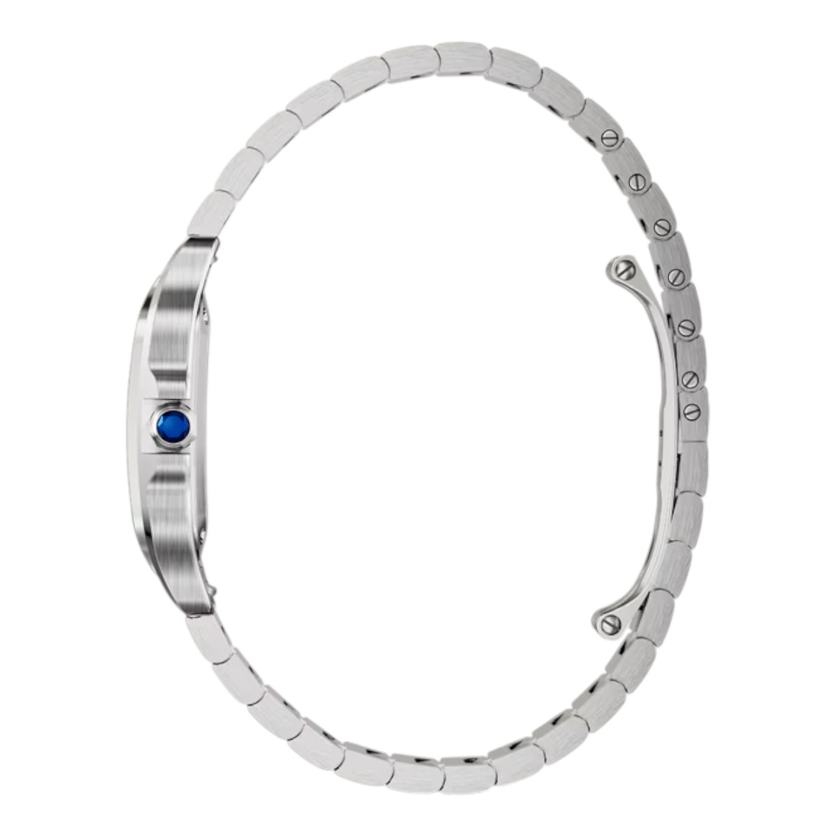 Cartier Santos 27mm x 34.5mm Watch, Silver Dial