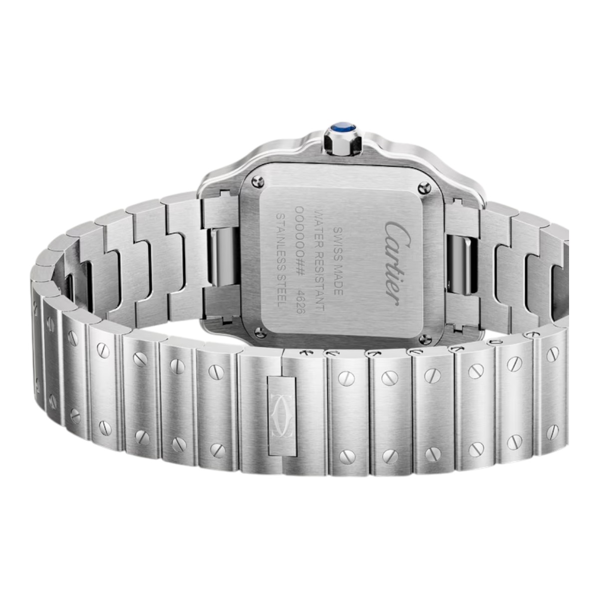 Cartier Santos 27mm x 34.5mm Watch, Silver Dial
