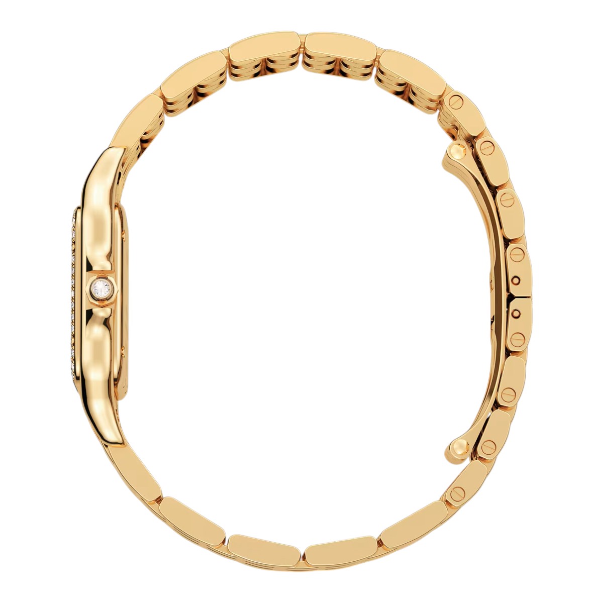 Cartier Panthere 27mm x 36mm Women's Watch, Silver and Diamond Dial