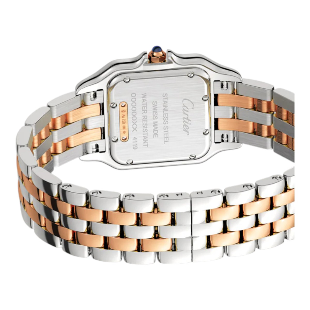 Cartier Panthere 29mm x 37mm Women's Watch, Rose Gold and Silvered Dial