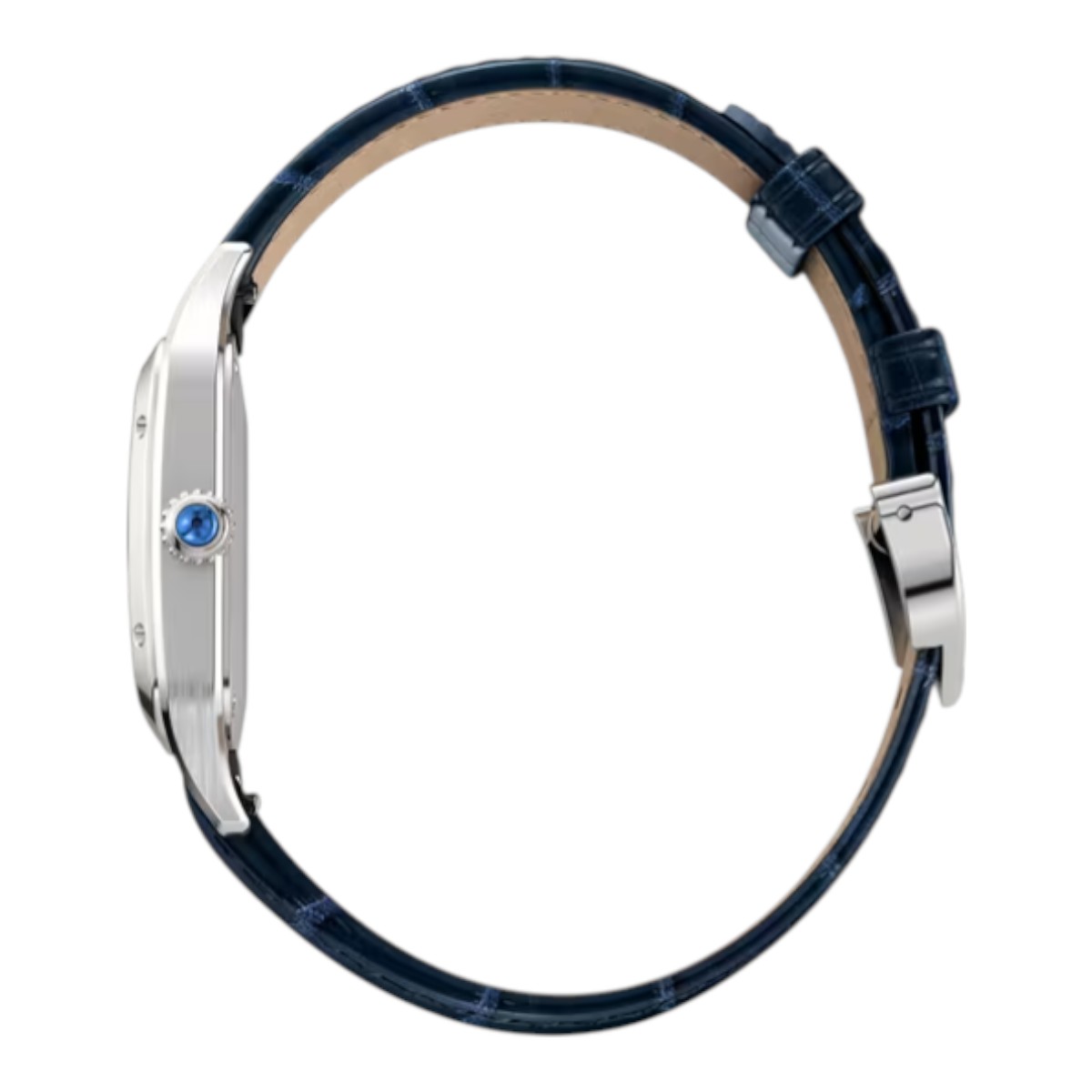 Cartier Santos-Dumont 38mm x 27.5mm Men's Watch, Satin Silver Dial