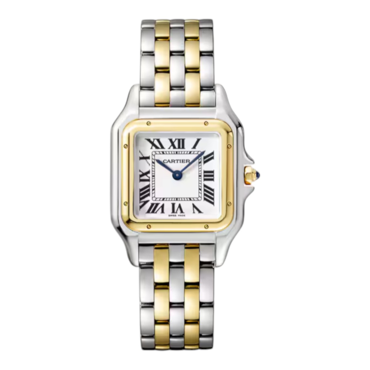 Cartier Panthere 29mm x 37mm Women's Watch, Yellow Gold and Silvered Dial