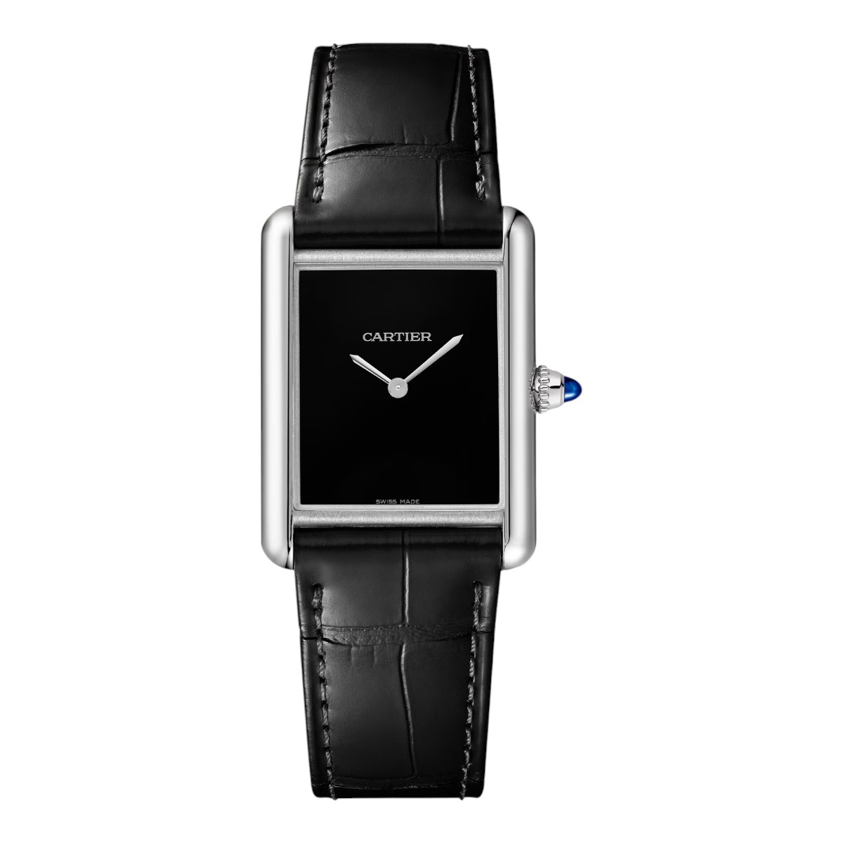 Cartier Tank Must 33.7mm x 25.5mm Watch, Black Dial
