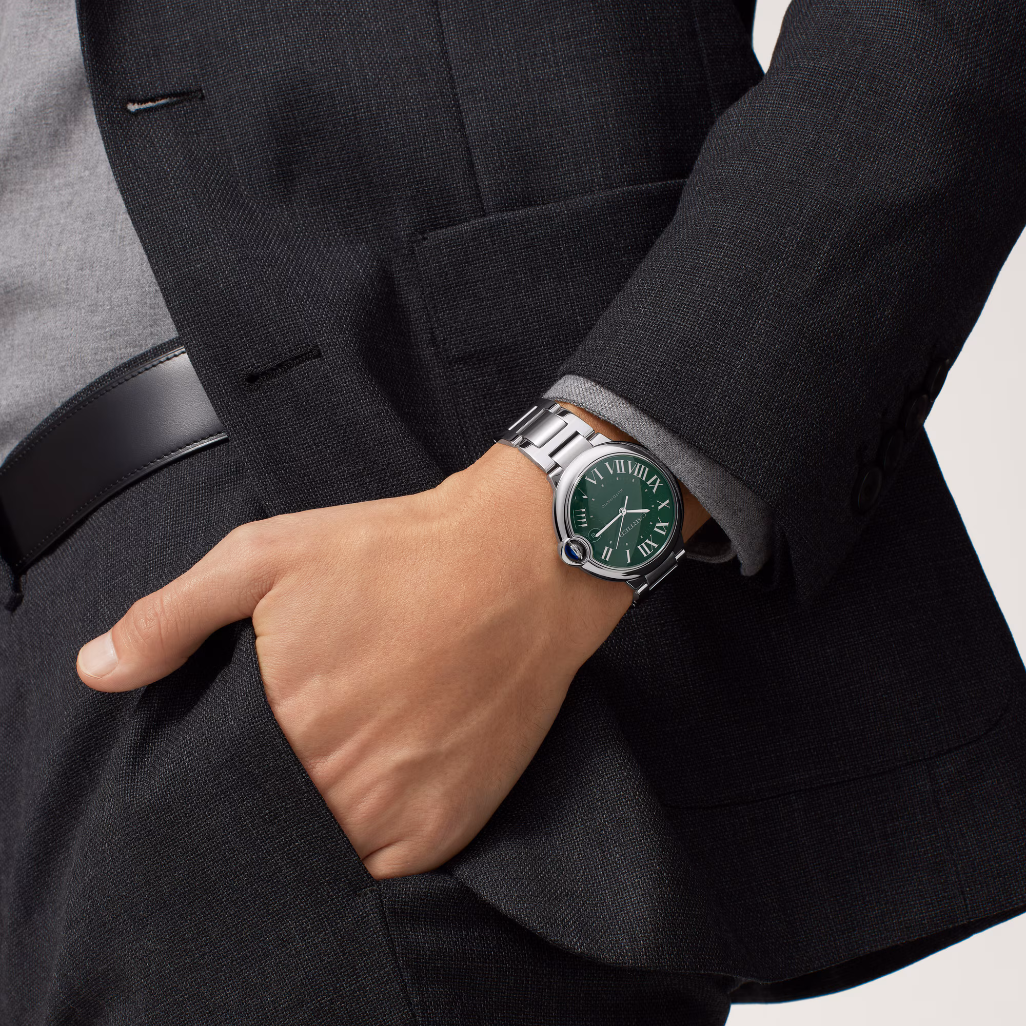 Cartier Ballon Bleu 40mm Watch, Dark Green Dial