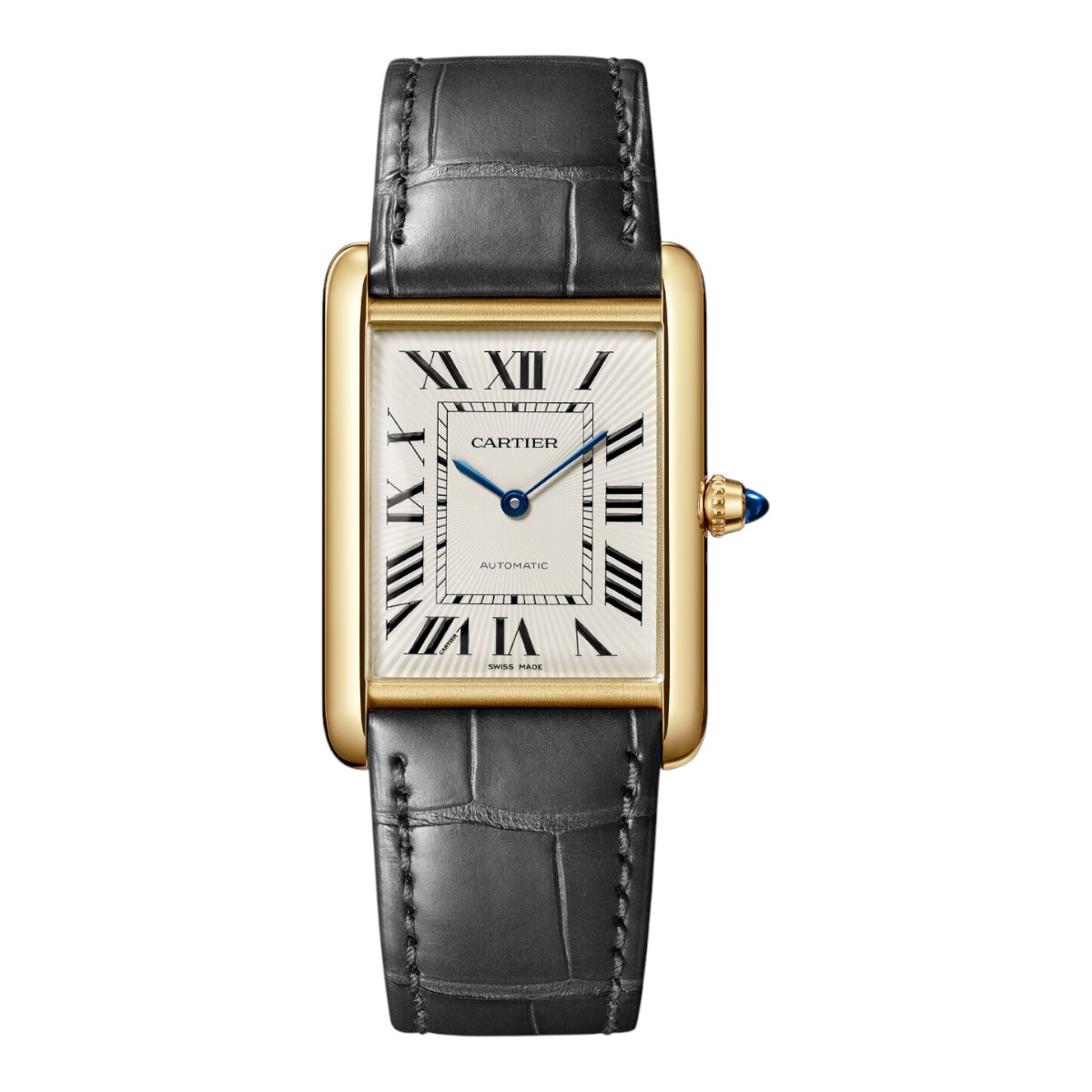 Cartier Louis Cartier Tank  38.1mm x 27.75mm Watch, Silvered Dial with Yellow Varnish