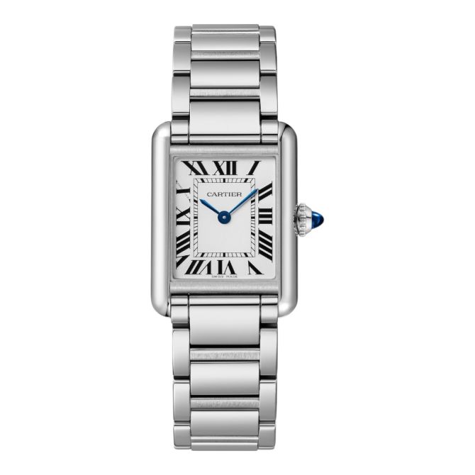 Cartier Must Solarbeat Tank 29.5mm x 22mm Watch, Silvered Dial